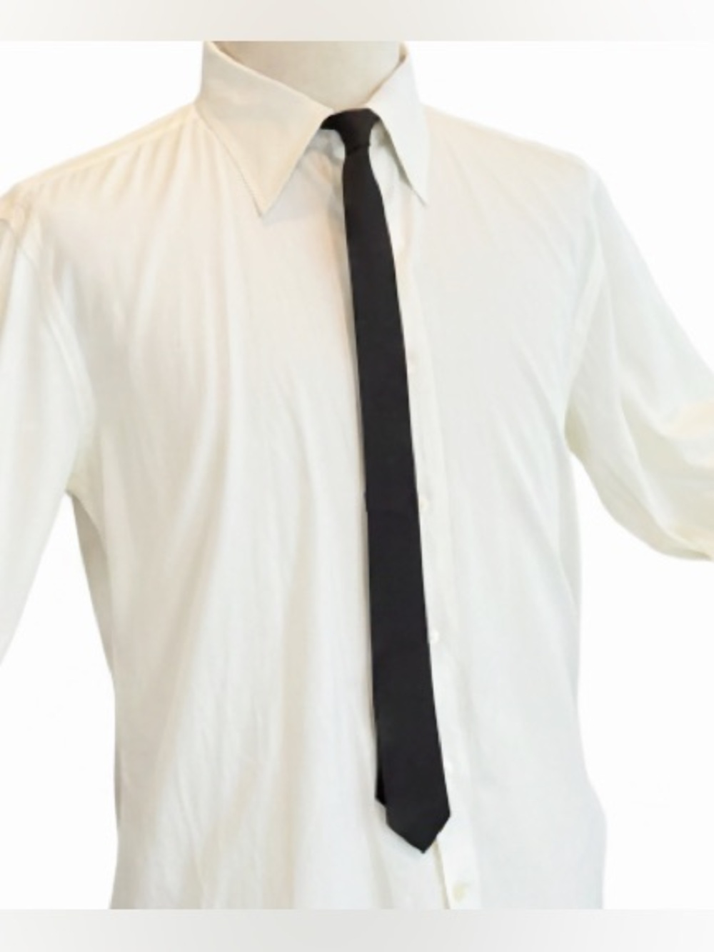 Dolce & Gabbana Textured Silk ‘Skinny’ Tie | 60” x 2” | Midnight Black - Picture 4 of 13